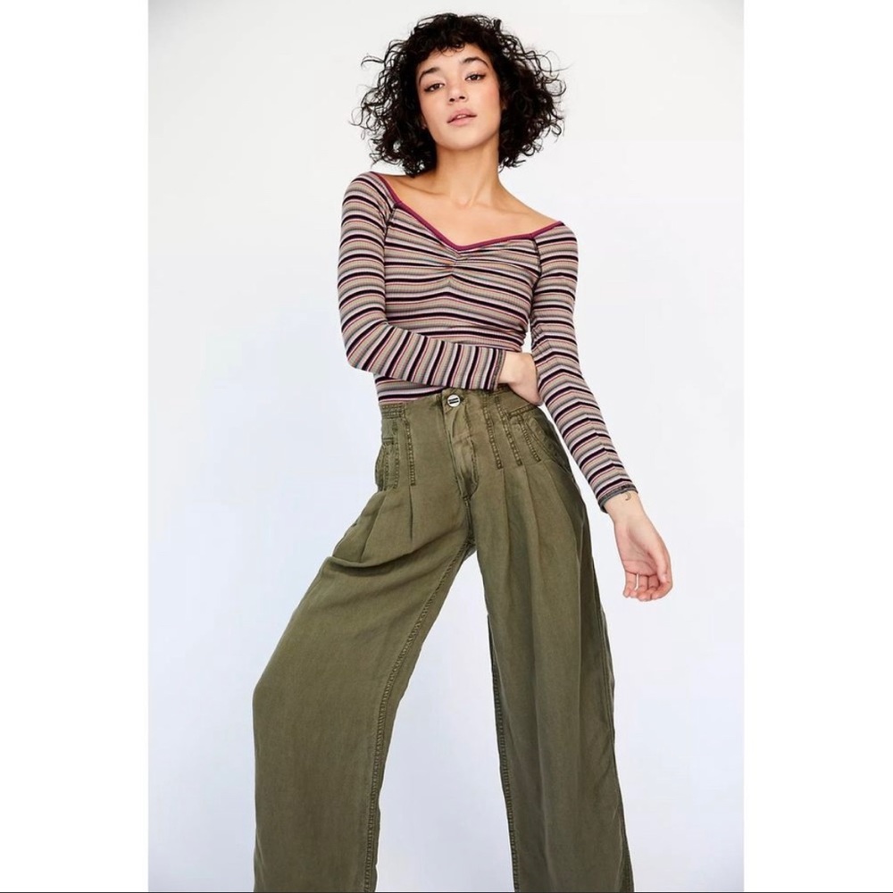 Free People Put A Stripe On It Bodysuit